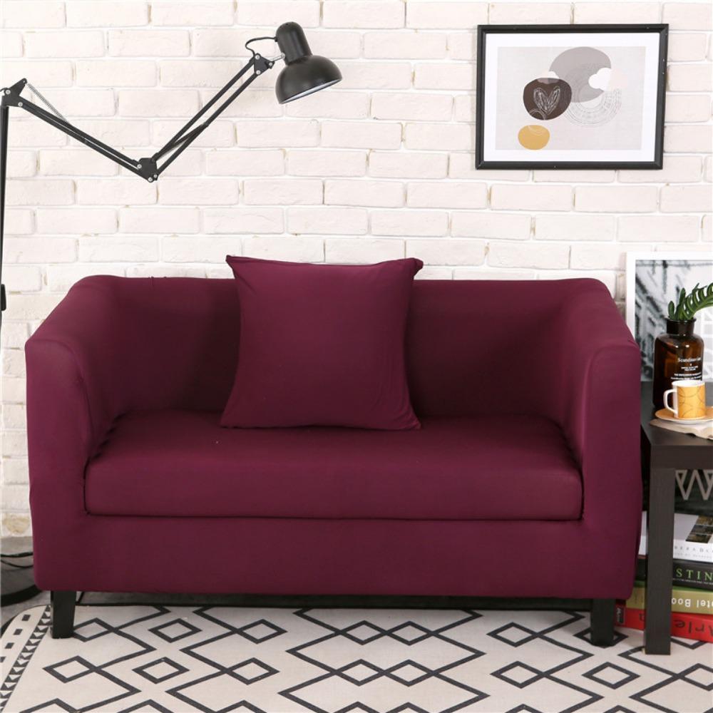 Эластичный чехол на диван, полная защита, накидки, однотонный протектор для подушек на все сезоны, универсальный размер