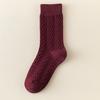 Women's Mid-calf Socks, Autumn and Winter Combed Cotton Antibacterial and Deodorizing Twisted Long Calf Socks, Women's Long Socks