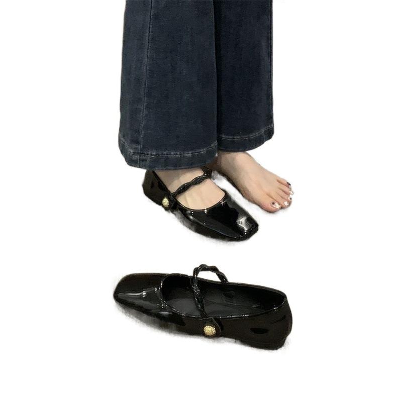French Xiaoxiangfeng Single Shoes Women'S Spring Temperament With Skirts Gentle Evening Shoes Mary Jane Small Leather Shoes