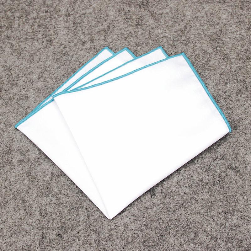 Men Plain White Handkerchief White Organic Pocket Square Hankies Cotton Soft Solid Color