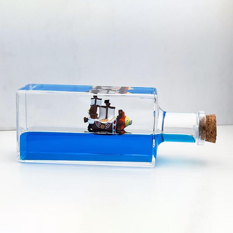 Going Merry Floating Ship Thousand Sunny Floating Boat Ship Fluid Liquid Cruise Ship Hourglass Fluid Drift Bottle Decoration
