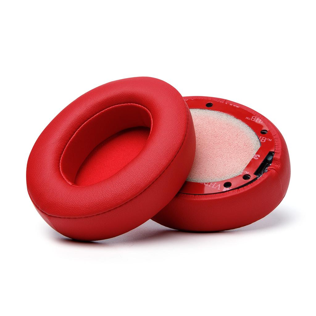 Replacement Ear Pads for Beats Studio 2 3 Wired and Wireless by WC Wicked Cushions Does Not Fit Beats Solo Softer PU Reinforced Stronger Adhesive Red
