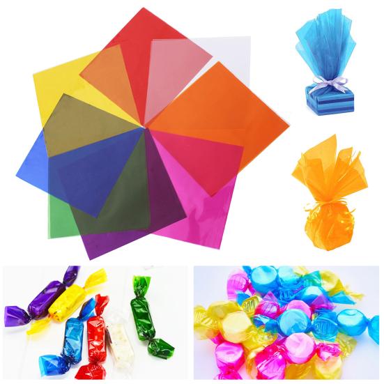 80/160 листов Прозрачная целлофановая оберточная бумага Сделай сам Искусство и ремесла Упаковка для подарков Водонепроницаемая