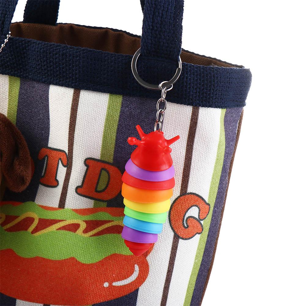 Sensory Toys Caterpillar Keyring Caterpillar Keychain Key Chain Finger Slug Snail Caterpillar