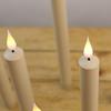4/6/8 Pieces 10 Inch Beige Remote Control LED Decorative Candles Plastic,Flameless Purple Yellow Light Color Halloween Candles