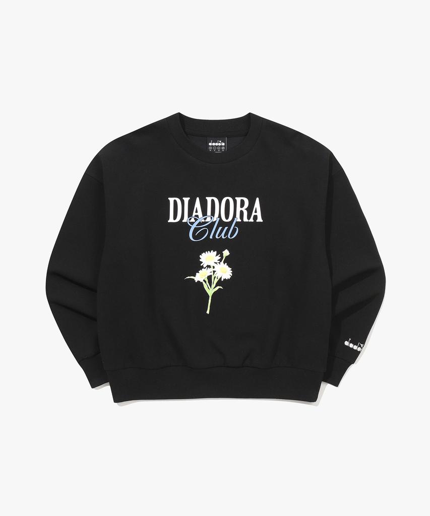 Diadora Цветущая толстовка женская черная