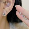 4pcs Y2k Devil Eye Cross Earrings for Woman Zircon Stud Earring Accessories Jewelry