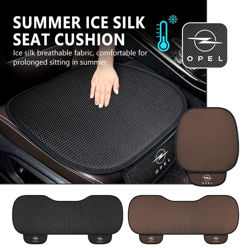 AAJB1 For Opel Soft Car Logo Ice Silk Seat Cushion Pad Protector Cover Insignia Corsa Grandland Antara Zafira Mokka Ampera
