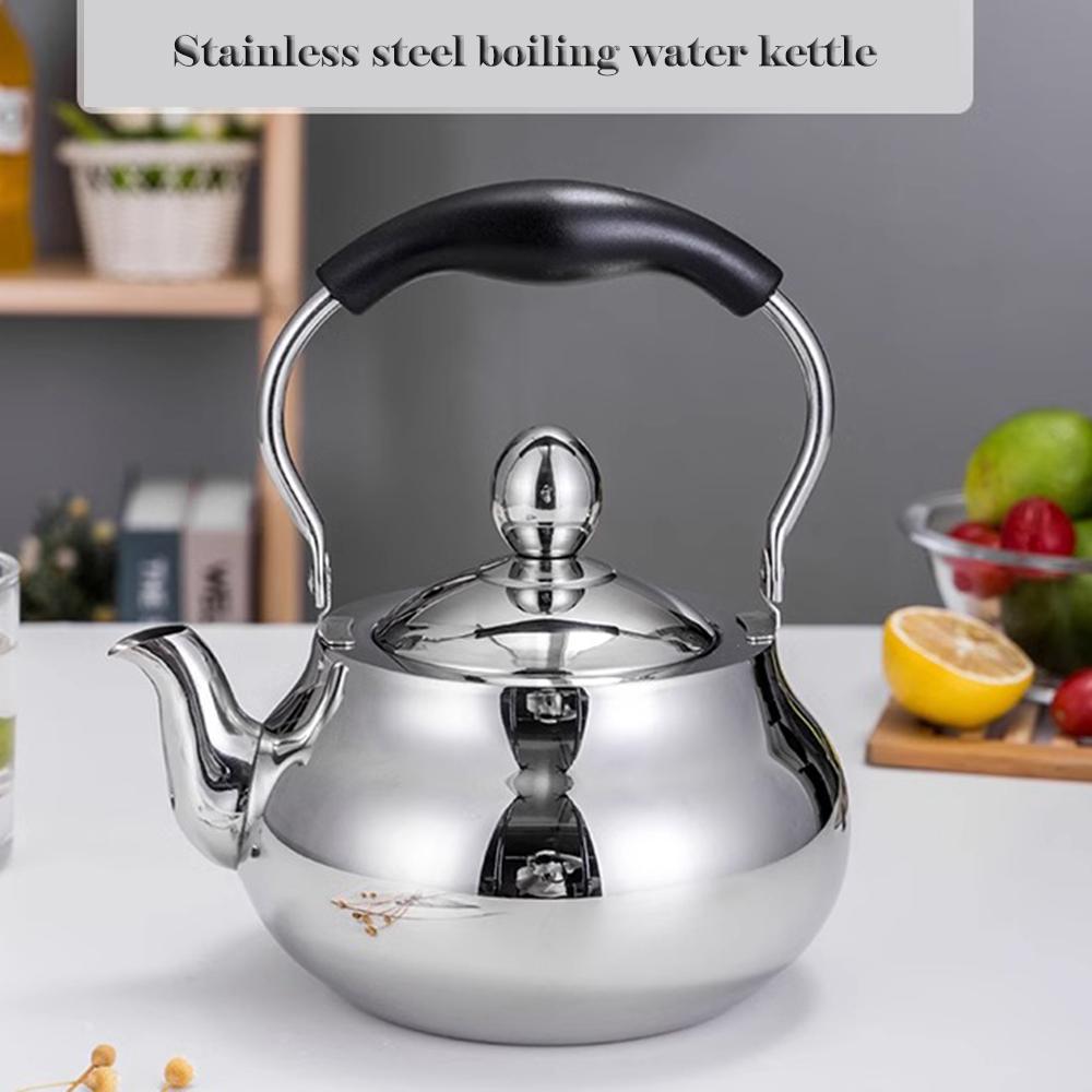 Чайник из нержавеющей стали 304, домашний чайник для заваривания чая с фильтром, утолщенный чайник для кипячения воды в форме барабана, 1,5 л/2,0 л/2,5 л