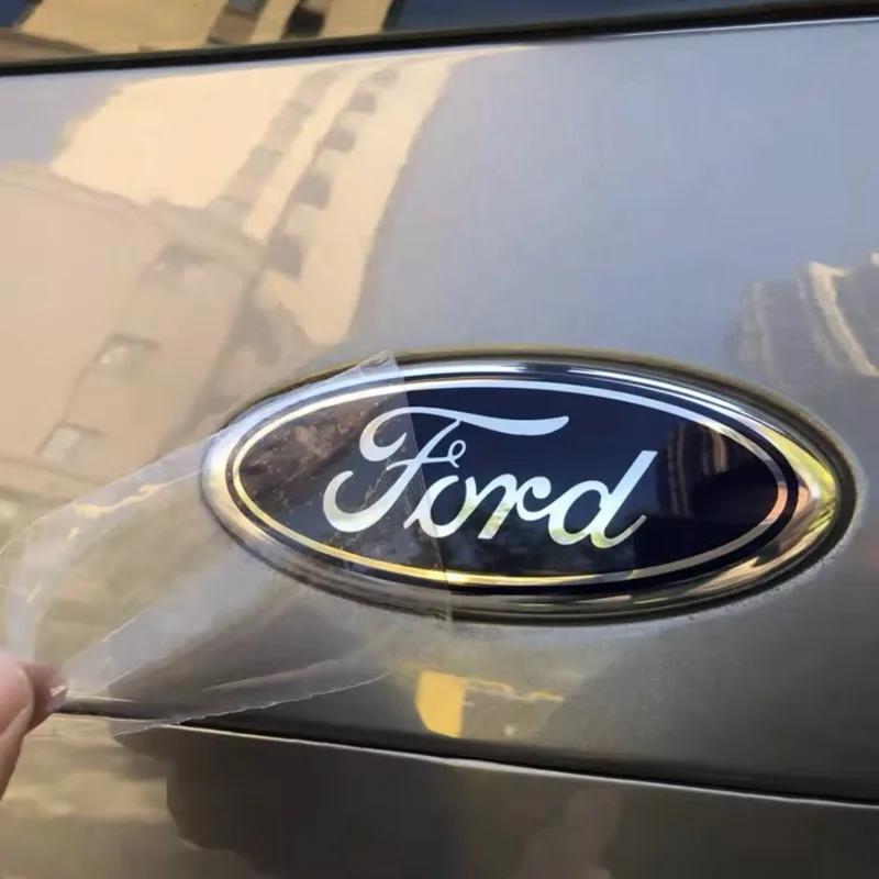 New 2026 Car Sticker Car Front Grille Emblem Rear trunk Logo Badge Sticker Accessories For Ford Focus mk2 mk3 Fiesta mk7 Ranger