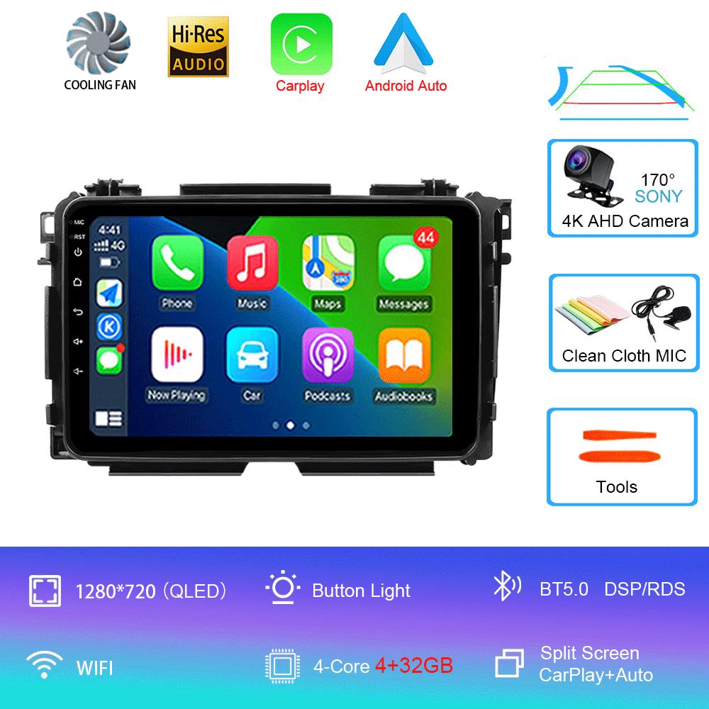 Для Honda Vezel HR-V HRV HR V XRV 2012-2019 Автомагнитола Android 14 Carplay Мультимедийный плеер Авторадио GPS Стерео 2din Головное устройство