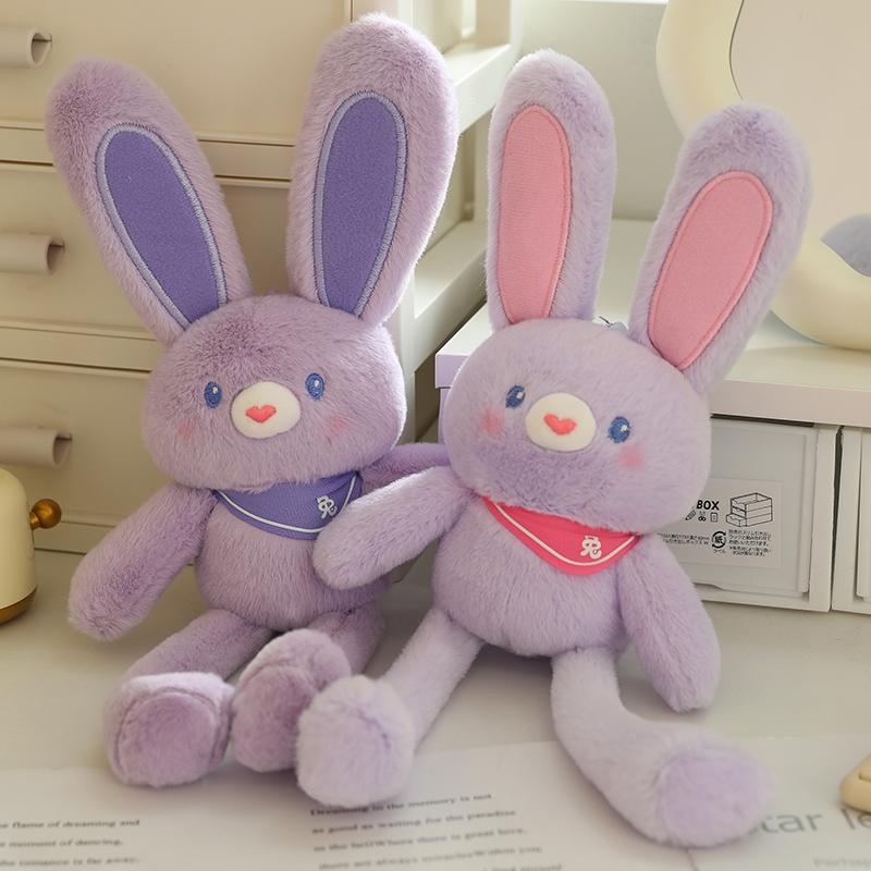 Мягкая игрушка кролик, плюшевый брелок из меха кролика, мягкие милые аксессуары, брелок для ключей, подарок для женщин, девочек, детей, украшение для автомобиля