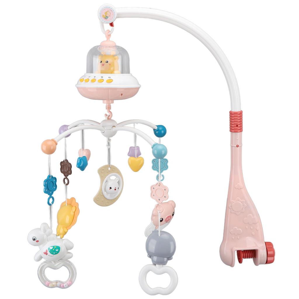 Детский мобиль, вращающийся, с животными, ночник, расслабляющая музыка, детский пластиковый мобиль с проектором