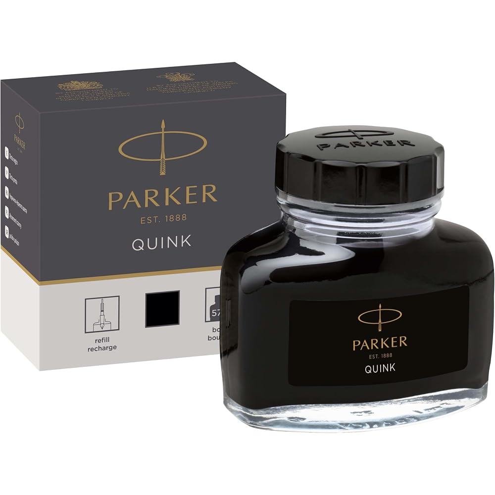 PARKER Parker Чернила для ручки Quink Черные S1162110 57мл Обычные Импортные