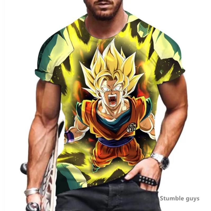 Лето 2026 Мужская Футболка Dragon Ball Веджета Футболка Гоку Какарот Супер Сайян Фитнес Спорт Футболка
