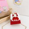 Stylish And Cute Red Pearl Handbag For Girls Featuring Adorable Butterfly Bow Accent