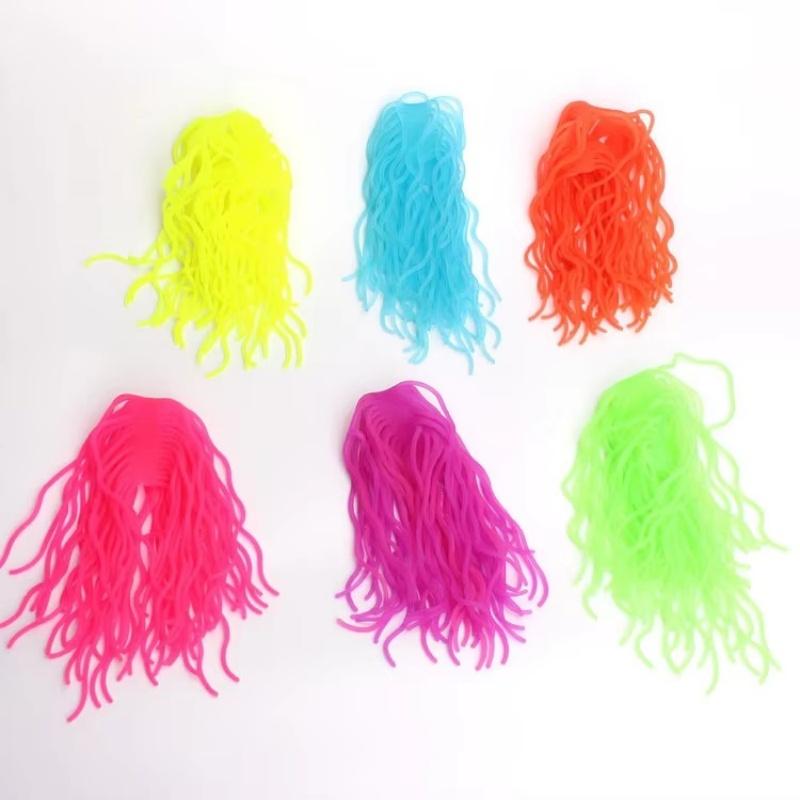 Tpr Спагетти Светящаяся Итальянская Лапша Эластичная Растягивающаяся Веревка Игрушки-Антистресс для Детей Взрослых Снятие Стресса