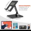 Алюминиевая подставка для планшета, настольная подставка, вращение на 360°, многоугольная регулируемая по высоте складная подставка для iPhone iPad, планшета, ноутбука