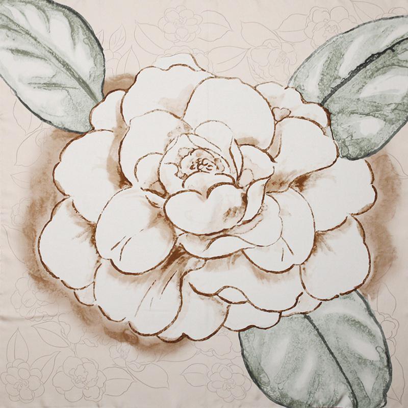 Шелковый твиловый шарф Silk Road в черно-белом французском стиле для весны/лета