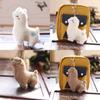 Cute Cartoon Alpaca Plush Toy Mini Fluffy Lamb Doll Keychain For Bags
