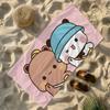 Мультяшное полотенце BuBU Dudu Kawaii Мягкое Легкое Противопесочное Большое Пляжное Полотенце Быстросохнущее Ванна Спорт Семья