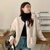 2024 Autumn Winter Plus Size Women Solid Jackets Vintage Cardigan Button Outerwear Casual Long Sleeve Loose Tops