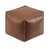 Nordic Style Moroccan Cushion PU Leather Ottoman Wax Leather Cotton Linen Modern Futon Balcony Tatami Unstuffed Cushion Cover