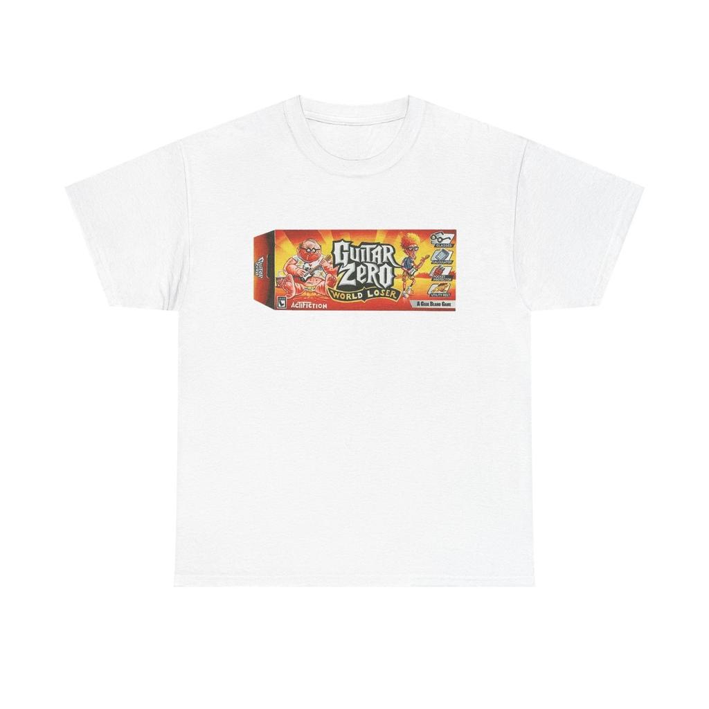 Wacky Packages Guitar Zero Video Game Printed T shirt Funny Guitar Hero Parody