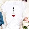 Wine Glass Girl Print T Shirt Women Tshirt Funny T-Shirt Fashion Short Sleeve Tee Shirts Female Graphic Tops Summer Clothes