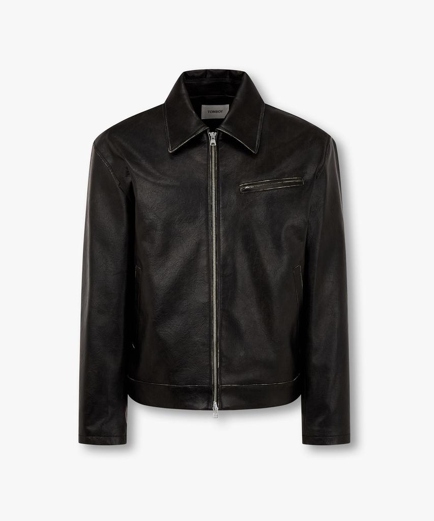 Studio Tomboy [Men] Vintage Synthetic Leather Jumper_Dark Brown 9156161112