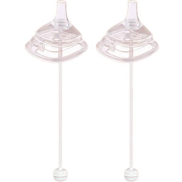 Hegen Infant Baby Bottle Refill Straw Top 2p + Shape 2p Set, Transparent, 1 Set
