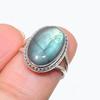 Natural Labradorite Gemstone 925 Solid Sterling Silver Jewelry Ring Size 6 W3a72