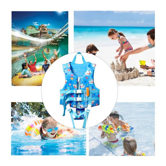 Детский жилет для плавания с аварийным свистком 24–66 фунтов 4–12 лет Спасательный жилет для мальчиков и девочек Спасательный жилет для подводного плавания с трубкой, каякингом, греблей, дрифтом, плавучий жилет