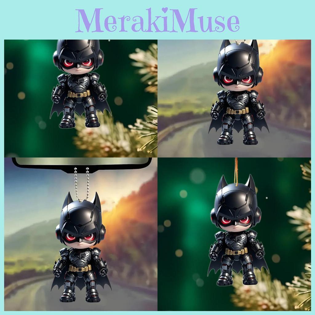 Милый мультяшный узор Бэтмена Акриловый кулон для декора интерьера автомобиля