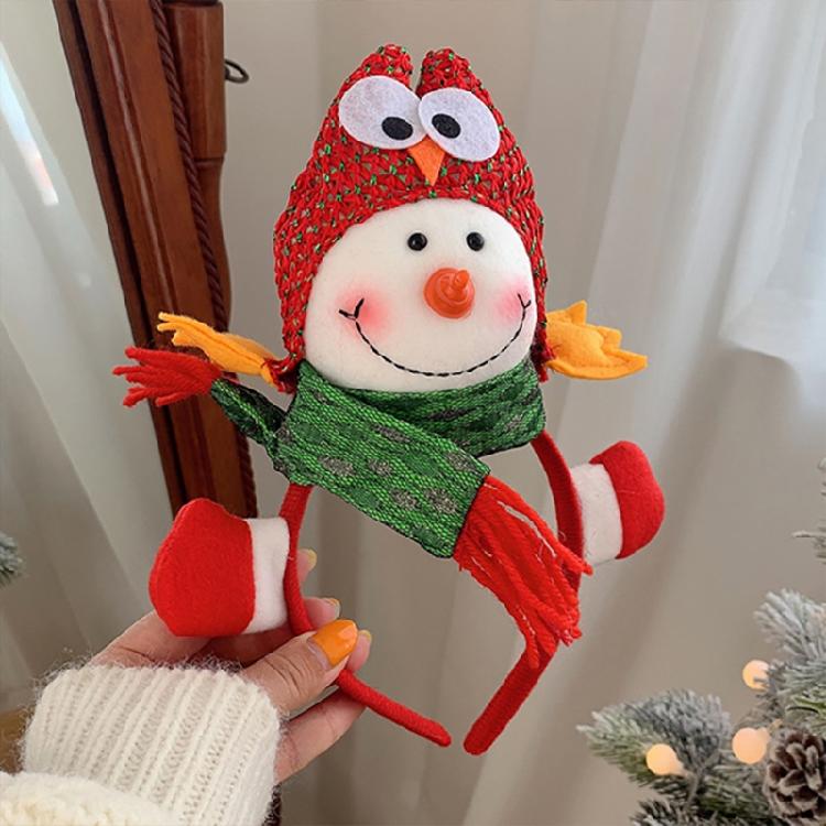 Xmas Snowman Hair Hoop Gingerbread Man Headband Lovely Christmas Hair Ornaments