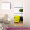 4Pcs Full Length Mirror Tile Sticker Self Adhesive Easy To Install Waterproof Removable Large Full Body Mirror Set