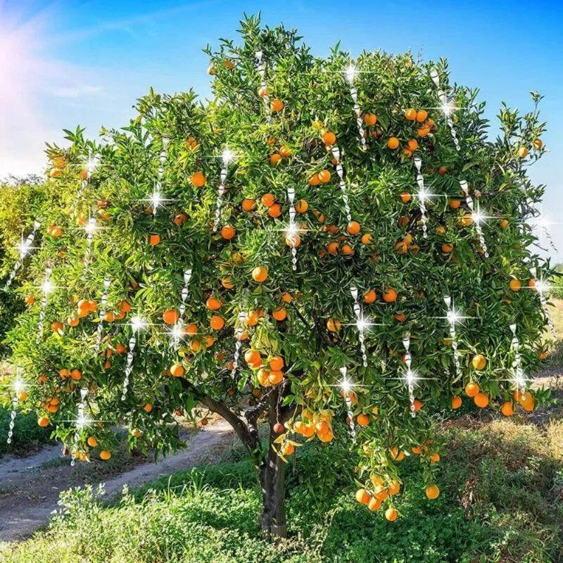 8 шт. отпугиватель птиц светоотражающие стержни 30 см отпугиватель птиц спиральный вращающийся стержень подвесные украшения для домашнего садового декора