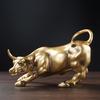 Vilead Resin Gold Wall Street Bull OX Statue Ornament Office Desk Decorative Living Room Interior Home Decoration Accessories