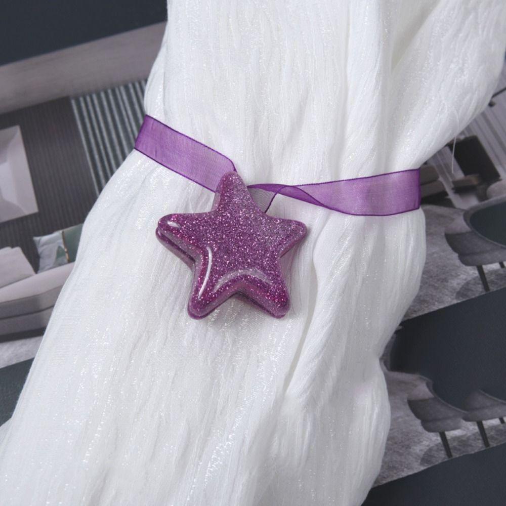 Star Shaped Curtain Buckles ABS Curtain Holdback Nordic Magnetic Curtain Tie  Home Decor