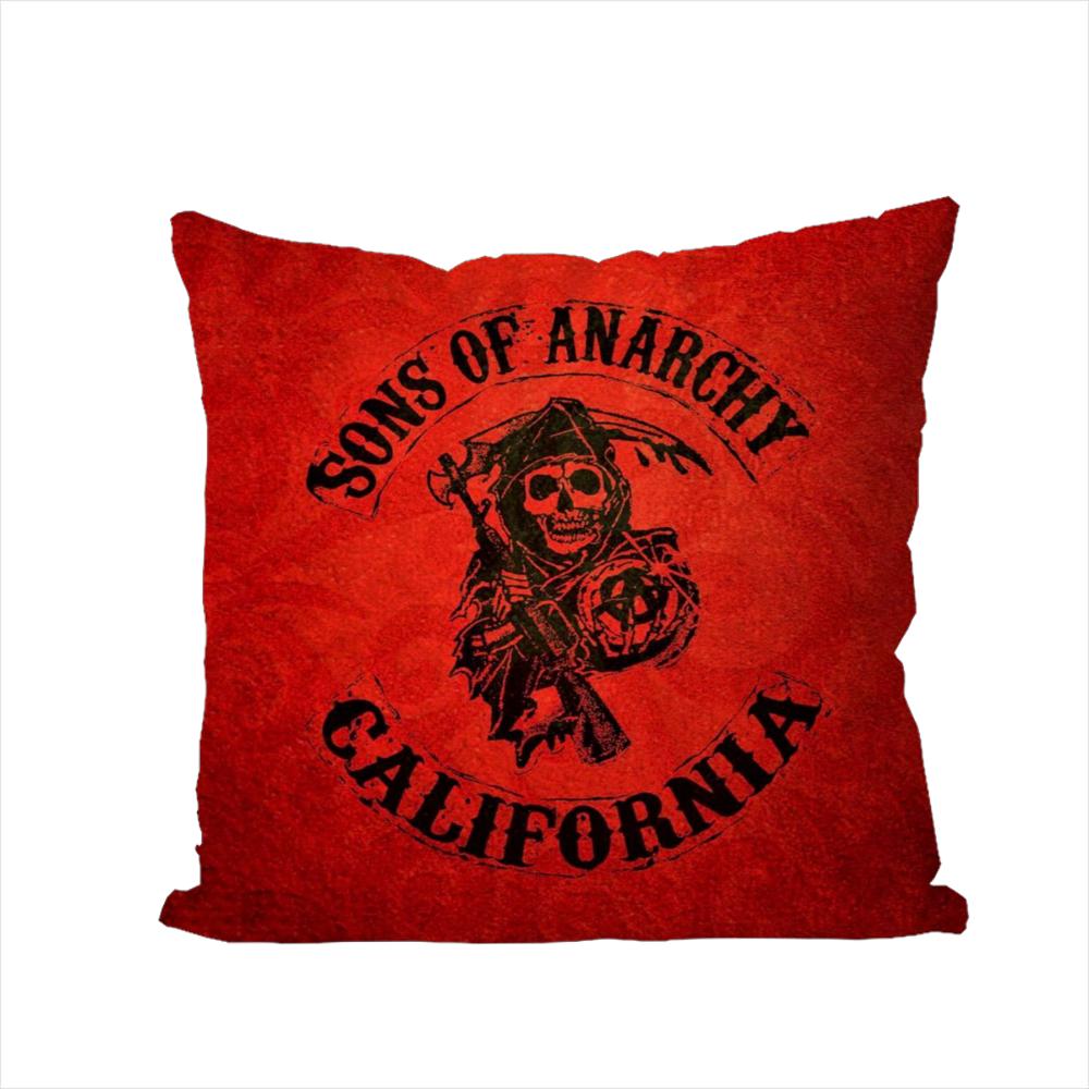 SSons Of Anarchy Pillow Case For Car Sofa Decorative Home Doublesided Print Plush Square Throw Pillow Cushion Cover