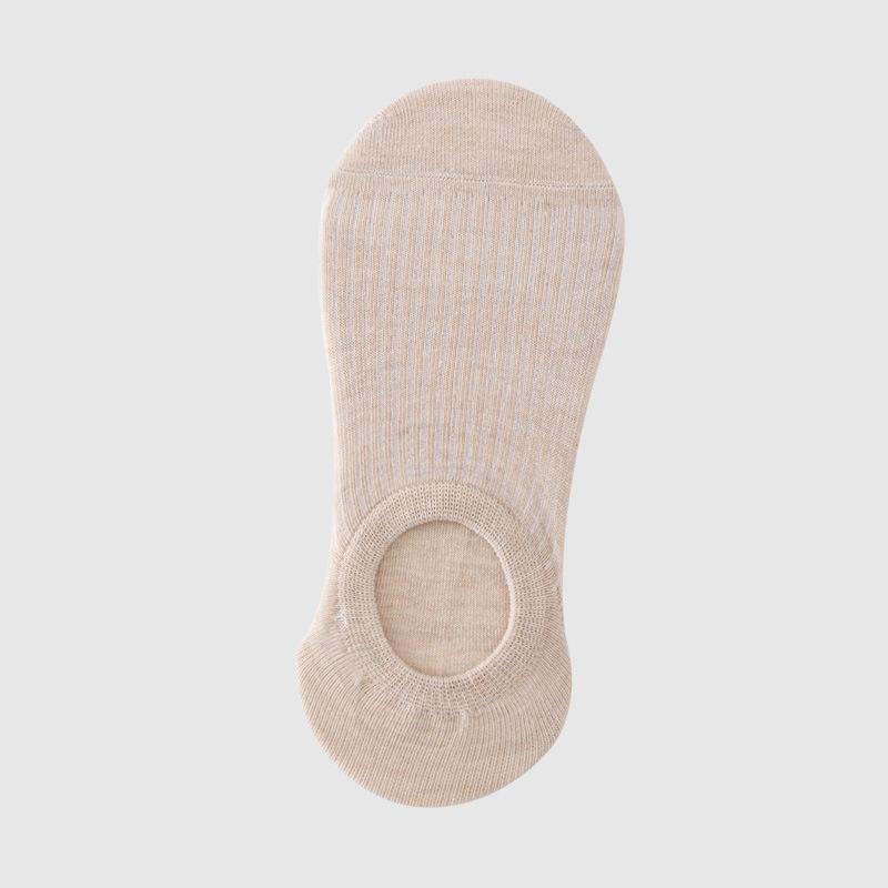 Женские новые весенне-летние универсальные однотонные носки-невидимки в вертикальную полоску из силикона с противоскользящим покрытием