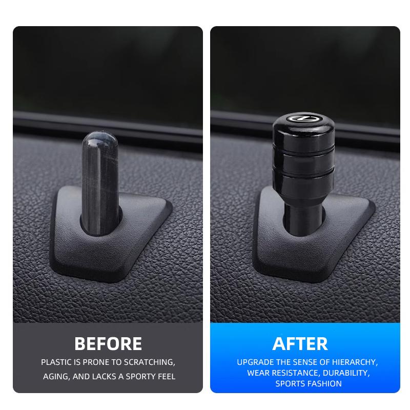 2/4Pcs Car Security Door Lock Pins Knob For Lexus F-SPORT ES RX NX LS UX LM LX GX LC RZ IS CT GS RC HS SC TX L Accessories ADW1