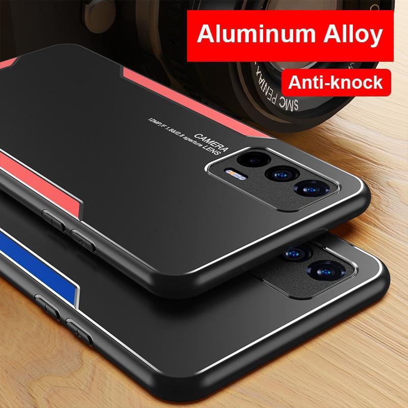 Роскошный алюминиевый матовый металлический панельный чехол для Samsung Galaxy S24 S23 S22 Ultra S21 Plus S20 FE A55 A54 A53 тонкий силиконовый чехол для телефона