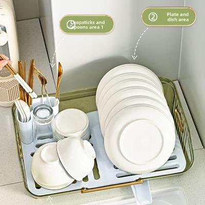 Корзина для палочек Туба Кухонная миска Тарелка Стойка для столовых приборов Сушилка для столовых приборов Многофункциональная полка для хранения мисок Квадратная полка для хранения посуды