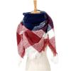 Spring Autumn Winter Shawl Ladies Plaid Triangle Scarf