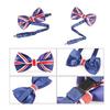 Union Jack Bow Tie Adjustable Neck British Flag Bowtie Queen Elizabeth Platinum Jubilee 70 Years Decorations