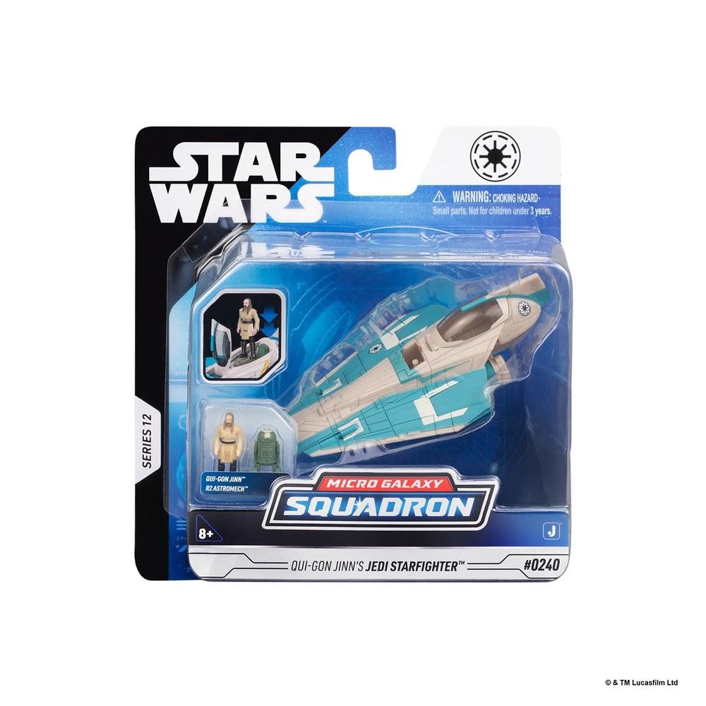 Jazwares Micro Galaxy Звездные Войны Световой Меч Серия Классов 12 Квай-Гон Джинн Джедай Звездный Истребитель Транспортное Средство Без Масштаба