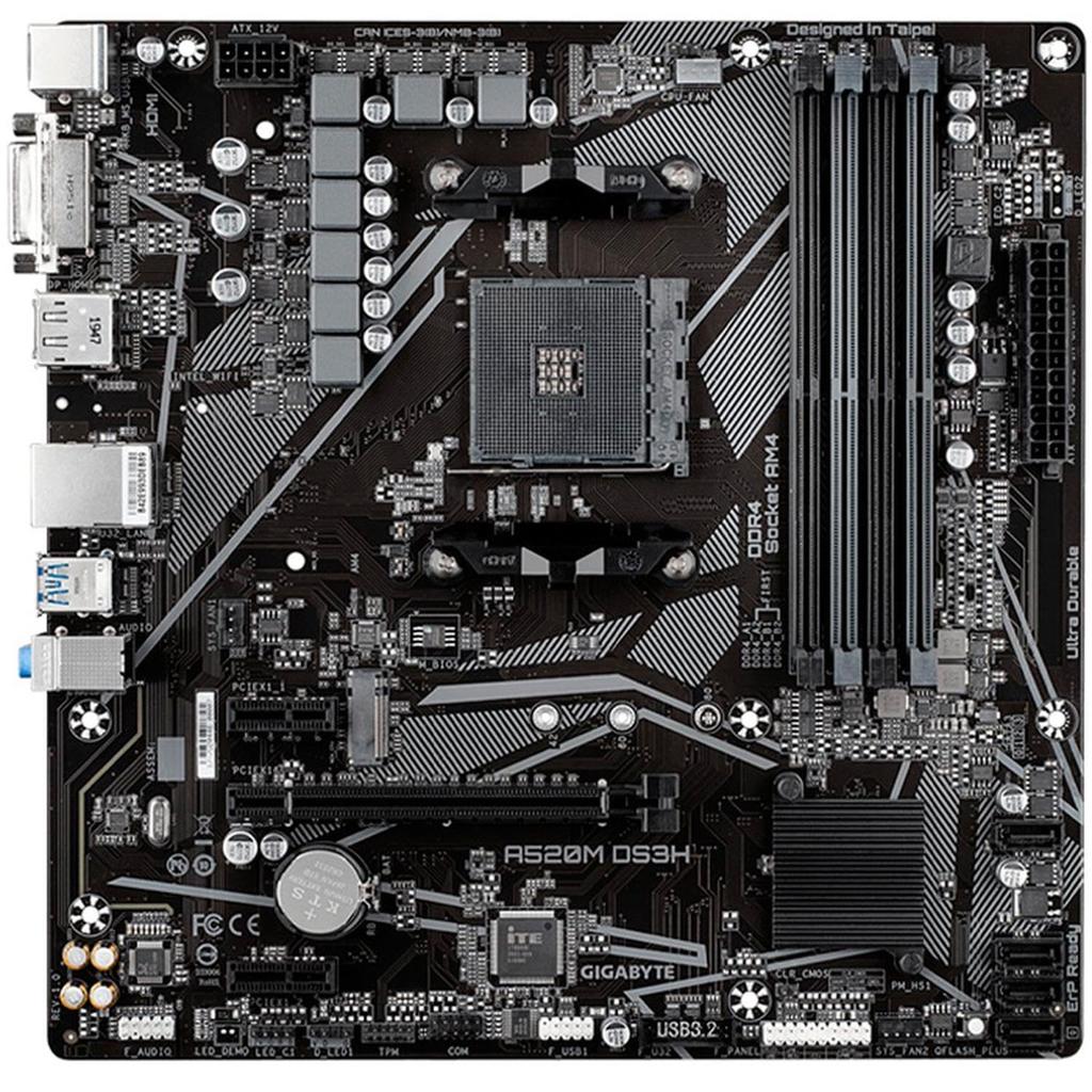 Gigabyte A520M DS3H Motherboard AMD A520 MB6086 Micro-ATX [With Chipset]