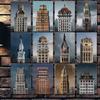 Beautiful City Landmarks Retro Posters Paris Dubai Building View Metal Tin Sign Living Room Bedroom Home Decorative Art Painting