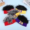 1Pc Retro Men Simulation Wig Cap Head Wrap Handsome Short Hair Cotton Hat Hip Hop Simulation Wig Beanie